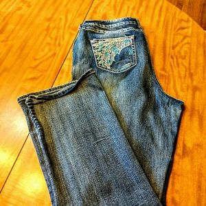 CATO decorative blue jeans sz 16W EC